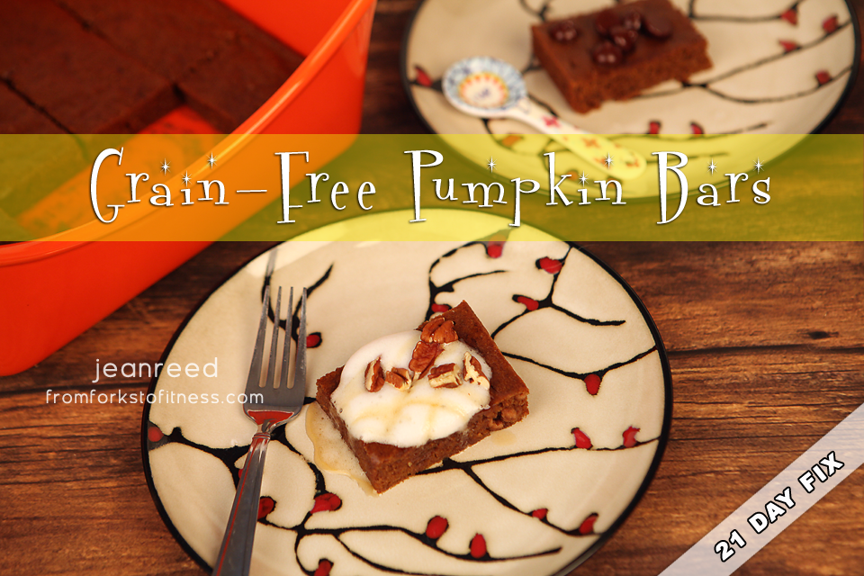 21 Day Fix:  Grain-Free Pumpkin Bars!