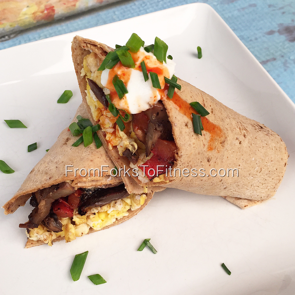 21 Day Fix:  Egg and Spicy Veggie Wrap