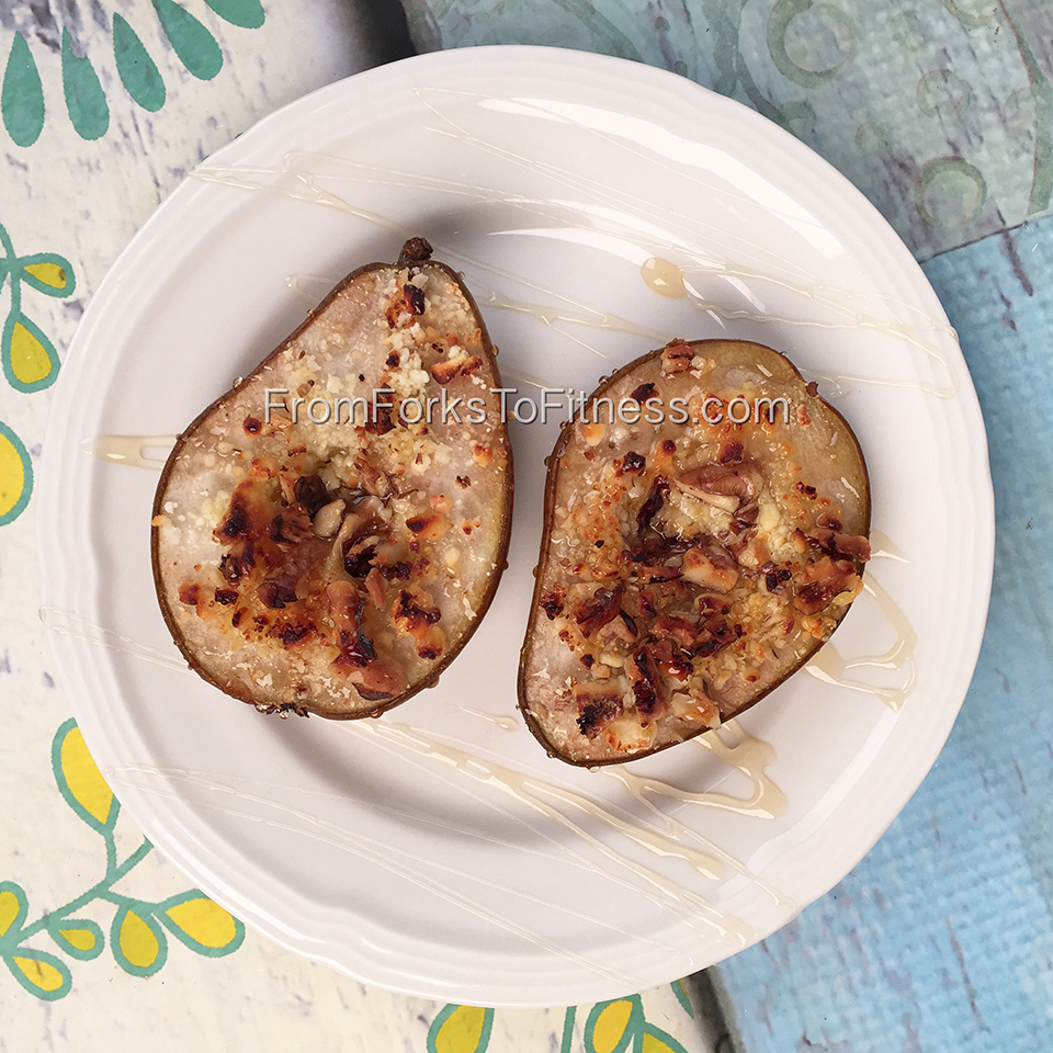 21 Day Fix:  Roasted Pears with Feta and Walnuts